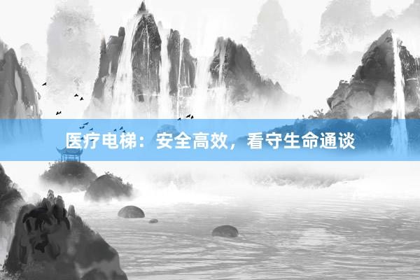 医疗电梯：安全高效，看守生命通谈