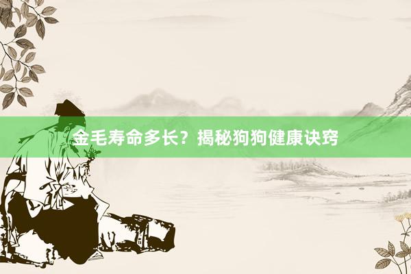 金毛寿命多长？揭秘狗狗健康诀窍